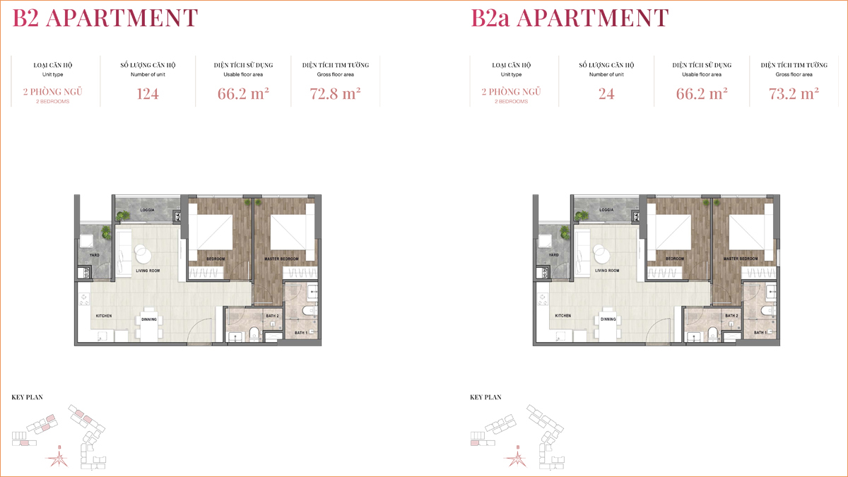 Mặt bằng căn hộ 2PN Setia Lái Thiêu