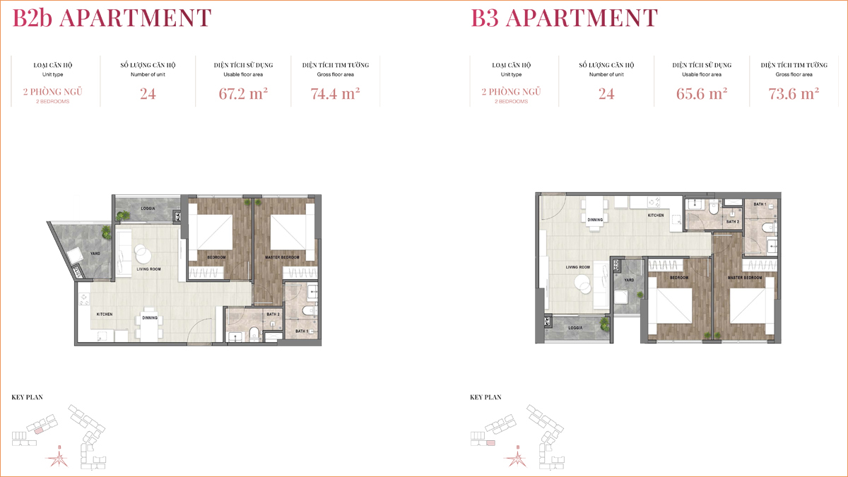 Mặt bằng căn hộ 2PN Setia Lái Thiêu