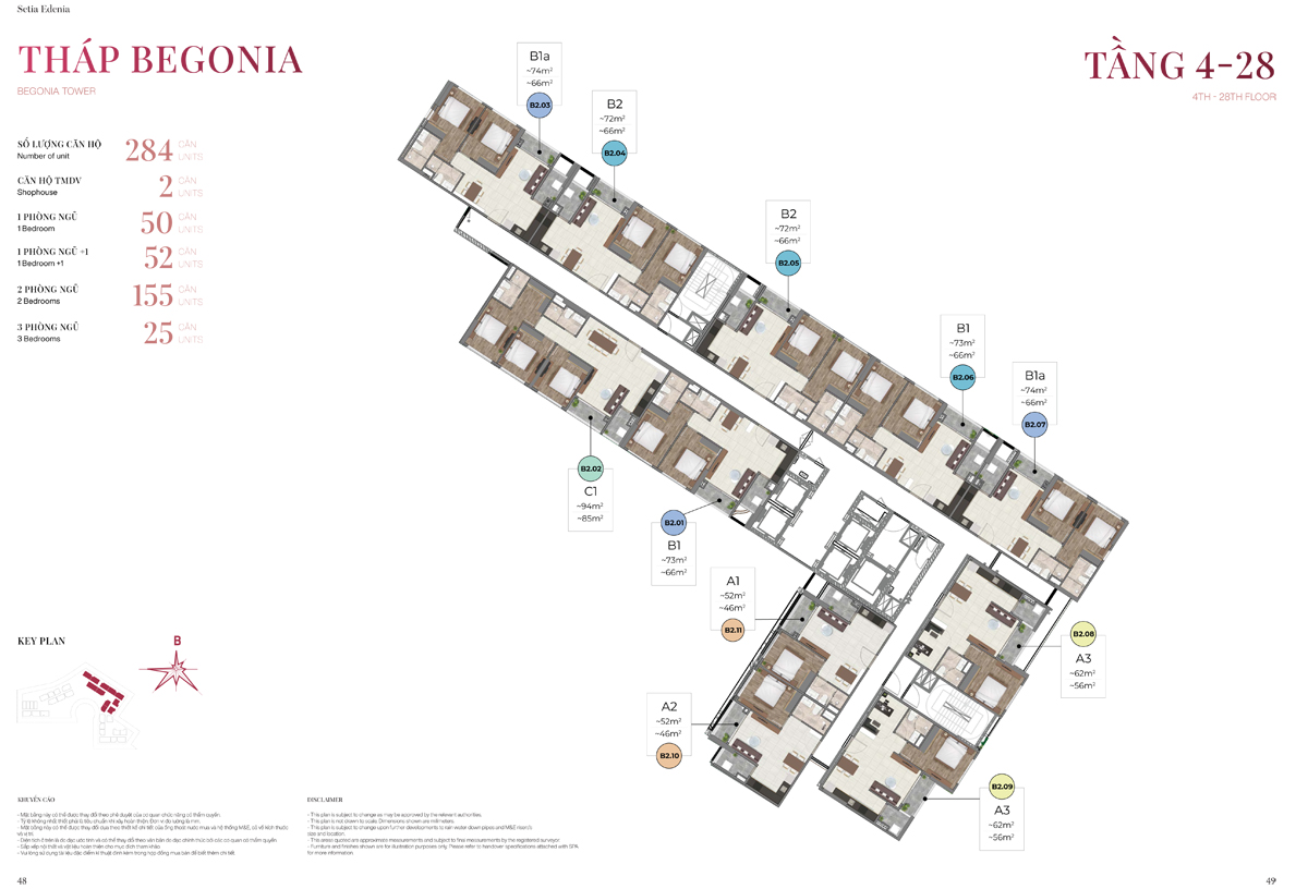 Mặt bằng Begonia - Setia Lái Thiêu