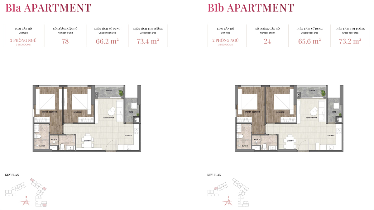 Mặt bằng căn hộ 2PN Setia Lái Thiêu